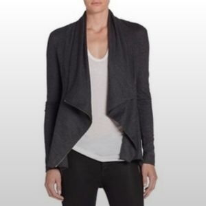Helmut Lang Sonar Draped Collar Wool Jacket
